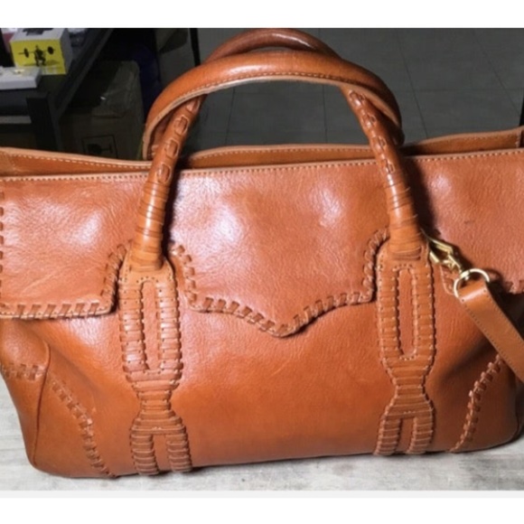 Rebecca Minkoff Leather Purse, Brown - Stitch Design Zip Closure & Pockets - Picture 2 of 9